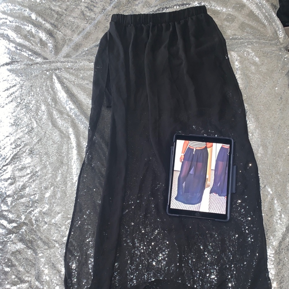 Black maxi skirt
